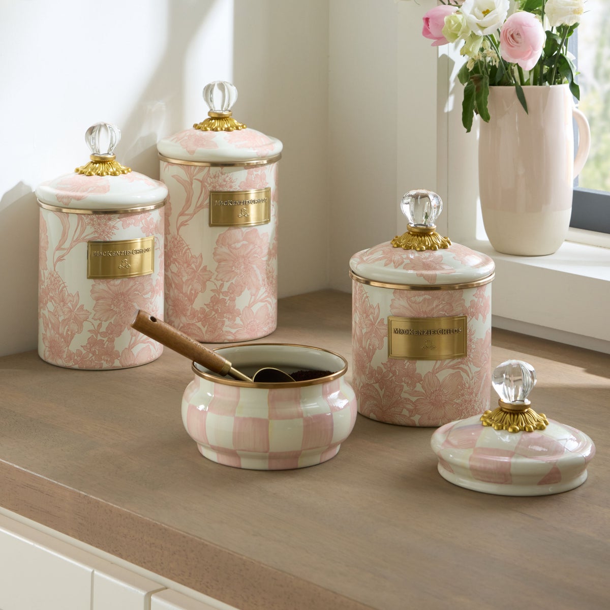 Rosy English Garden Large Canister - Image 2