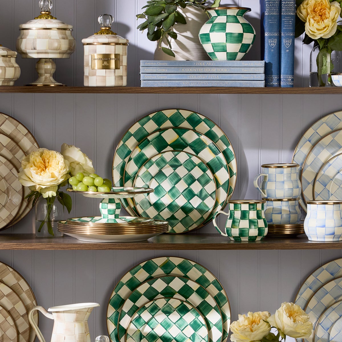 Emerald Check Dinner Plate - Image 7