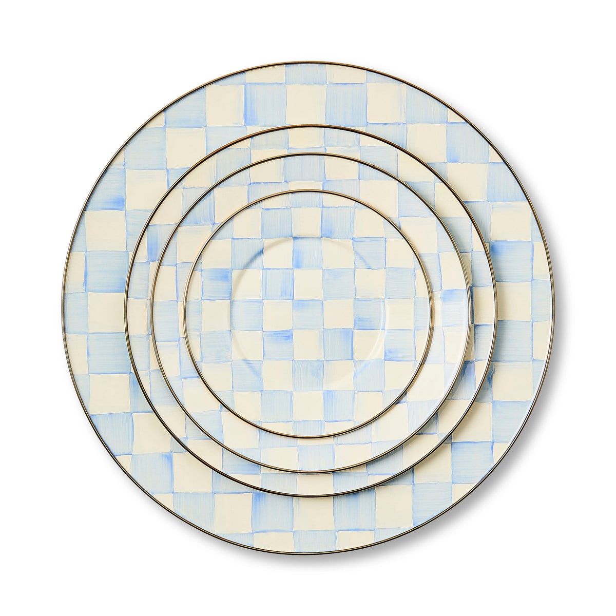 Sky Check Dinner Plate - Image 3