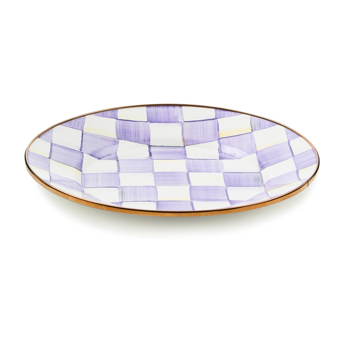 Violet Check Dinner Plate - Image 3