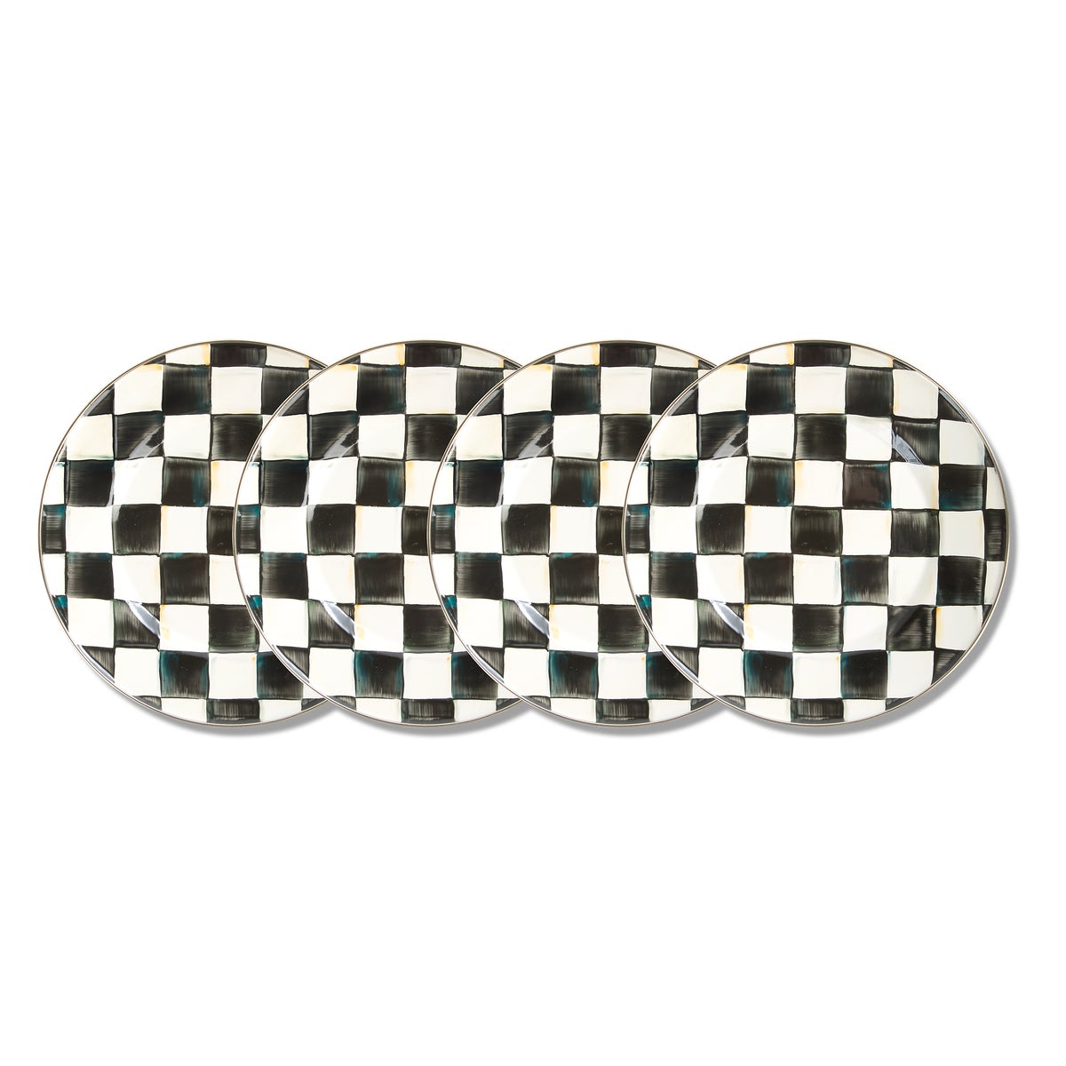 Courtly Check Dinner Plates, Set of 4