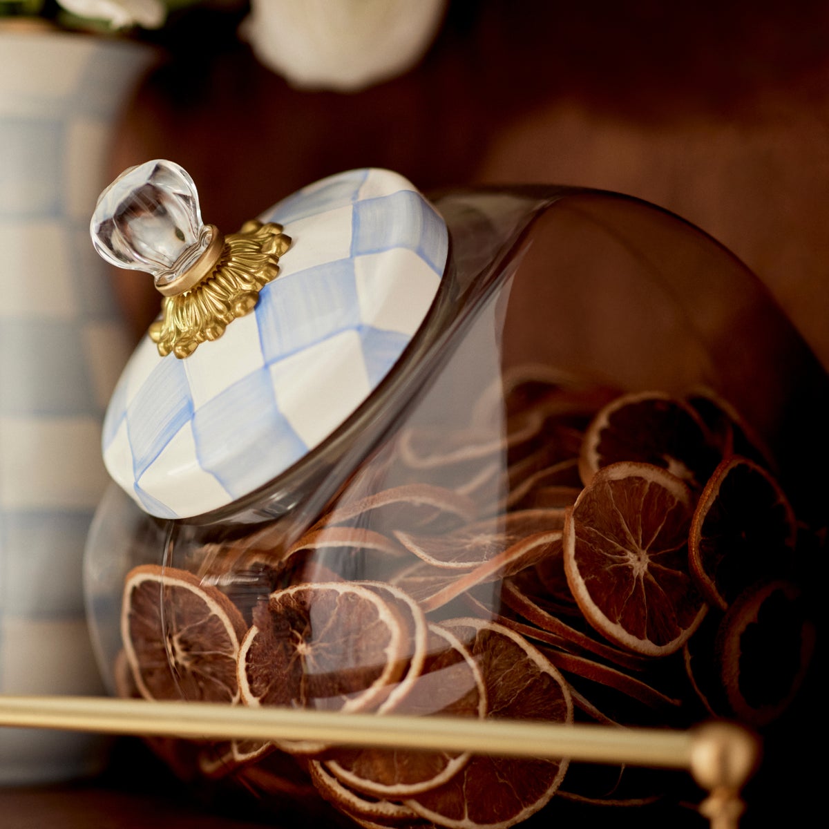 Cookie Jar with Sky Check Lid - Image 2