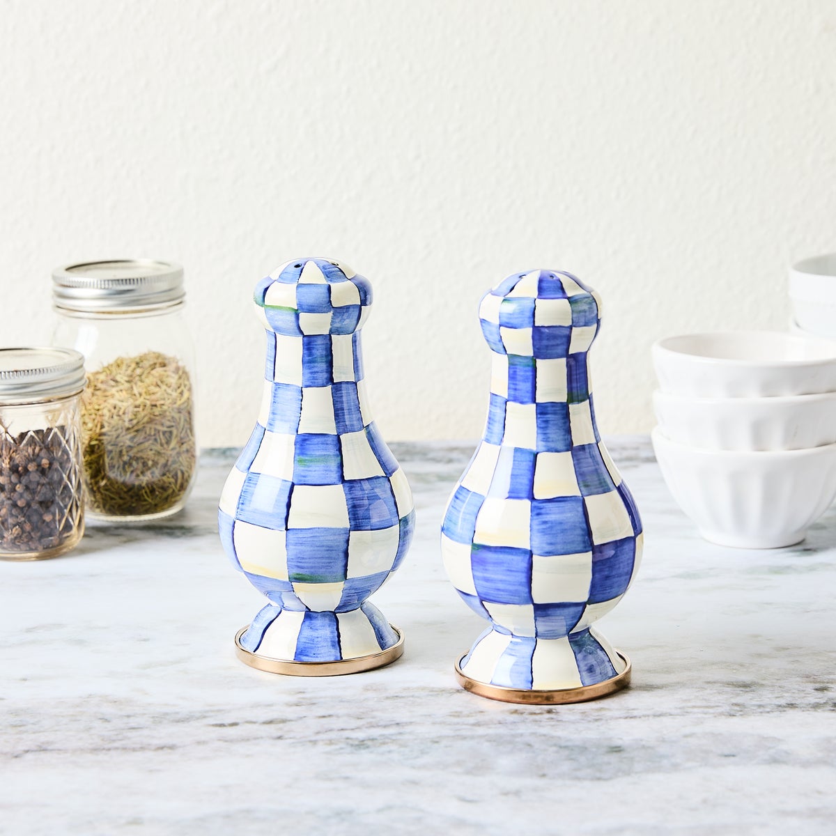 Royal Check Large Salt & Pepper Shakers - Image 5