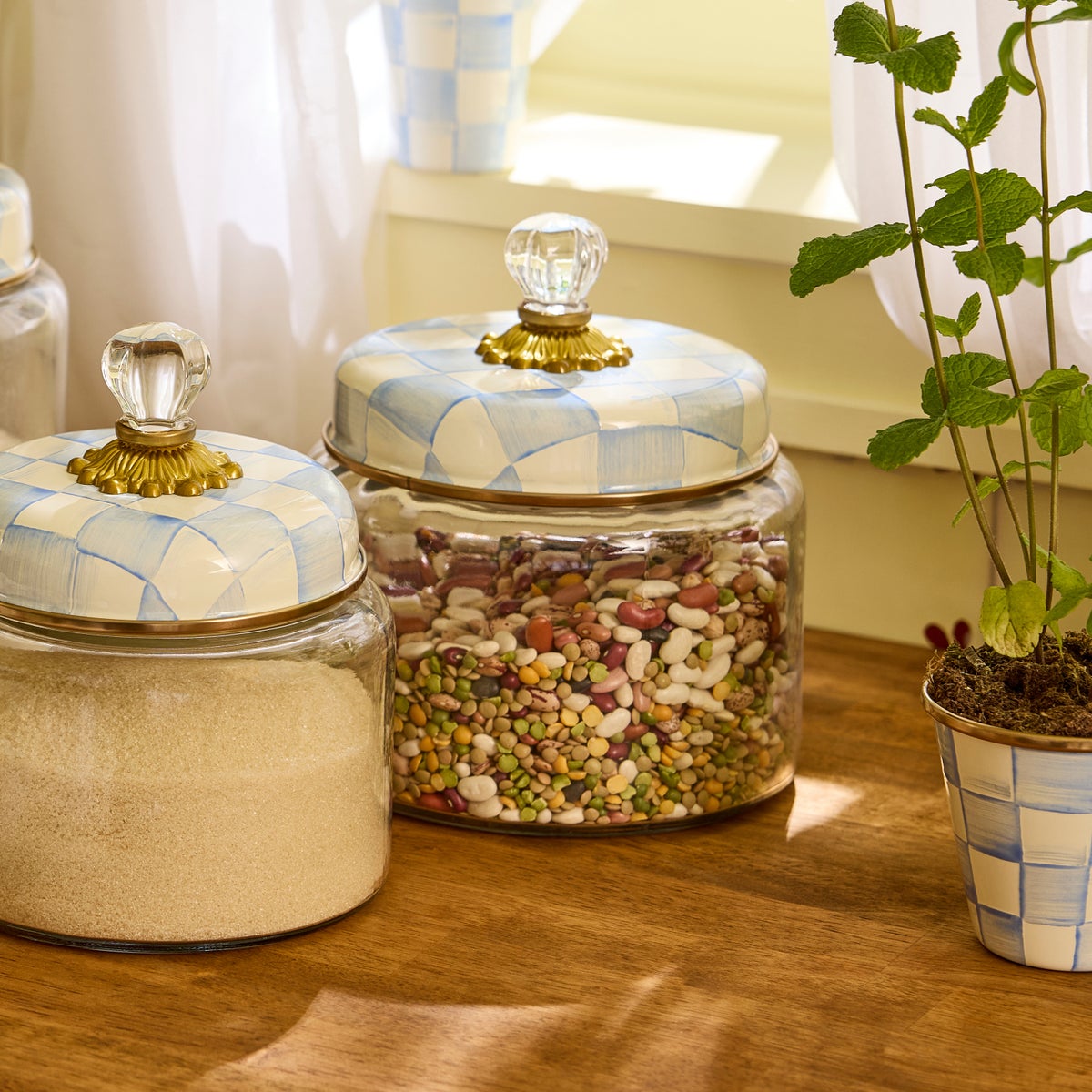 Sky Check Medium Kitchen Canister - Image 2