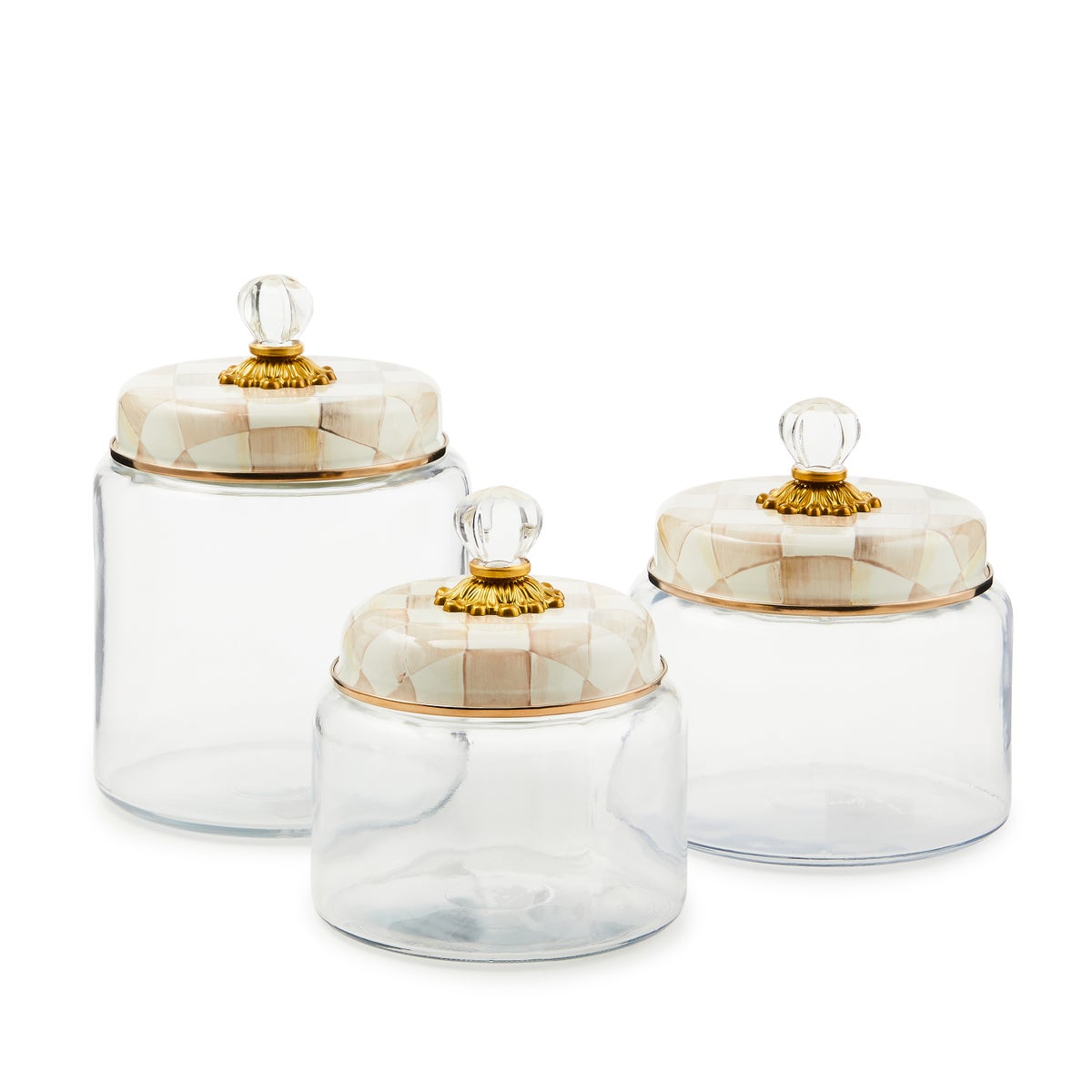 Mocha Check Medium Kitchen Canister - Image 3