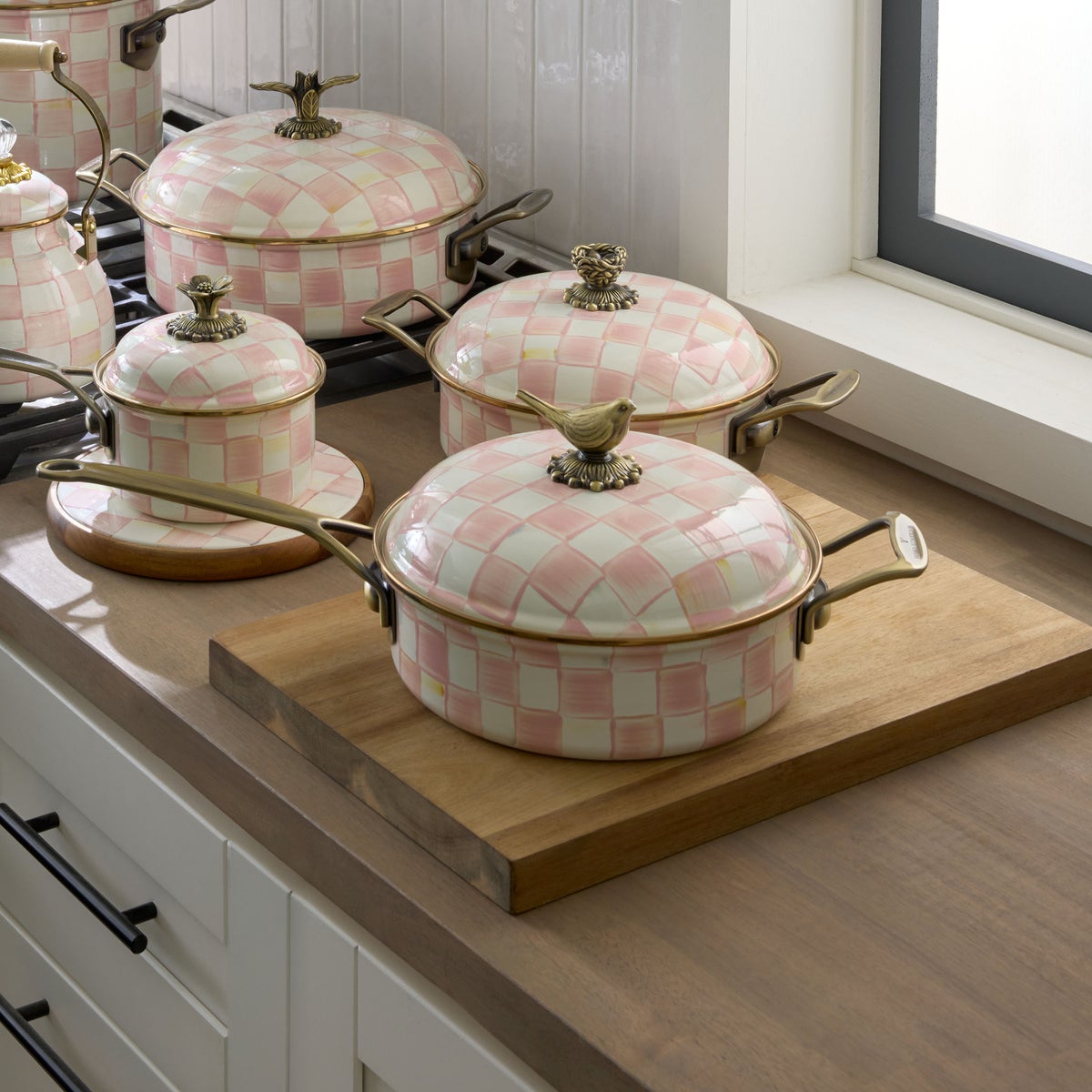 Rosy Check 3 Qt. Saute Pan - Image 2