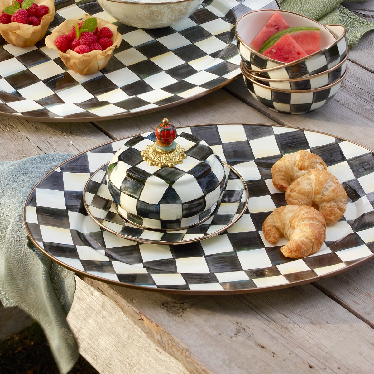 Courtly Check Medium Oval Platter - Image 6