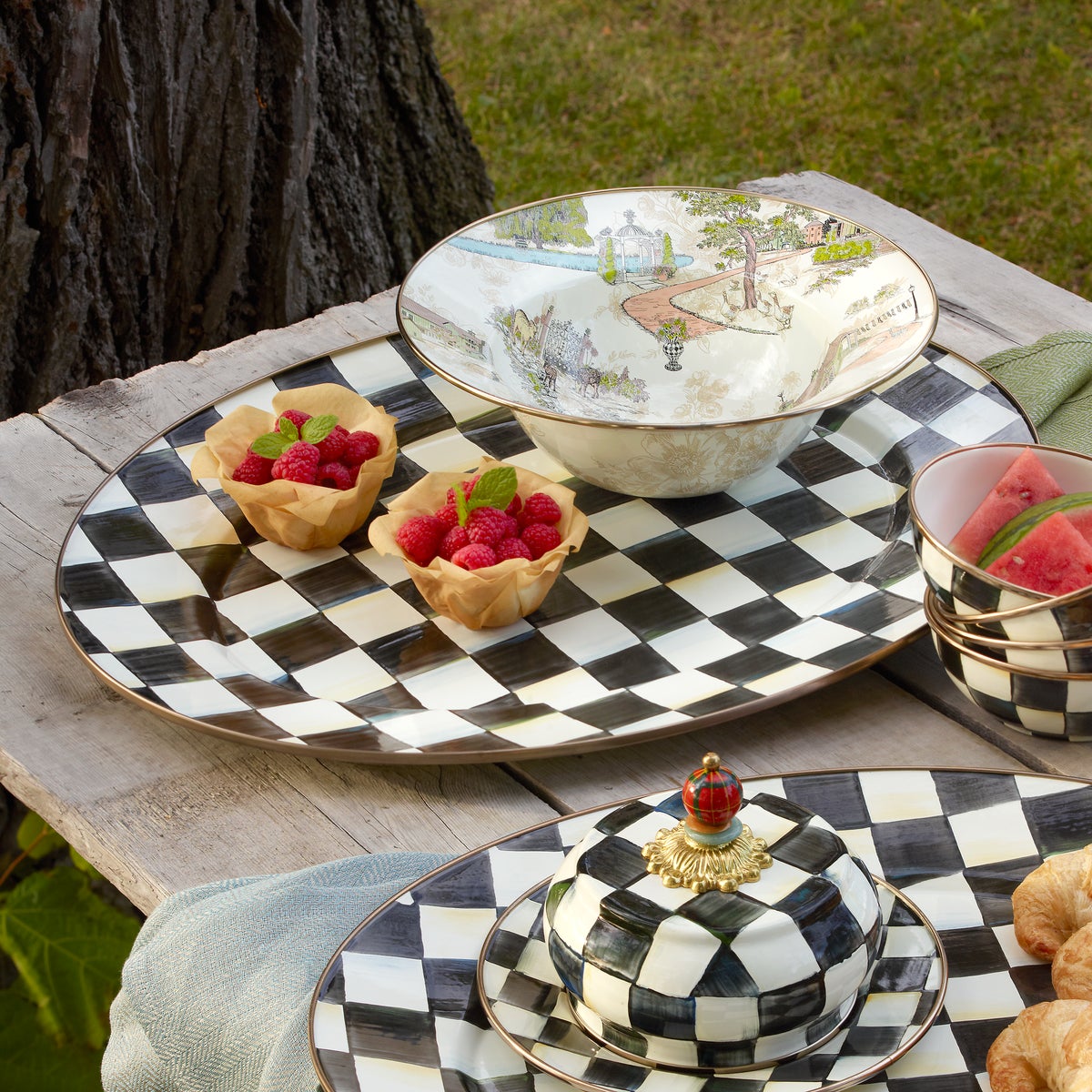 Courtly Check Large Oval Platter - Image 8