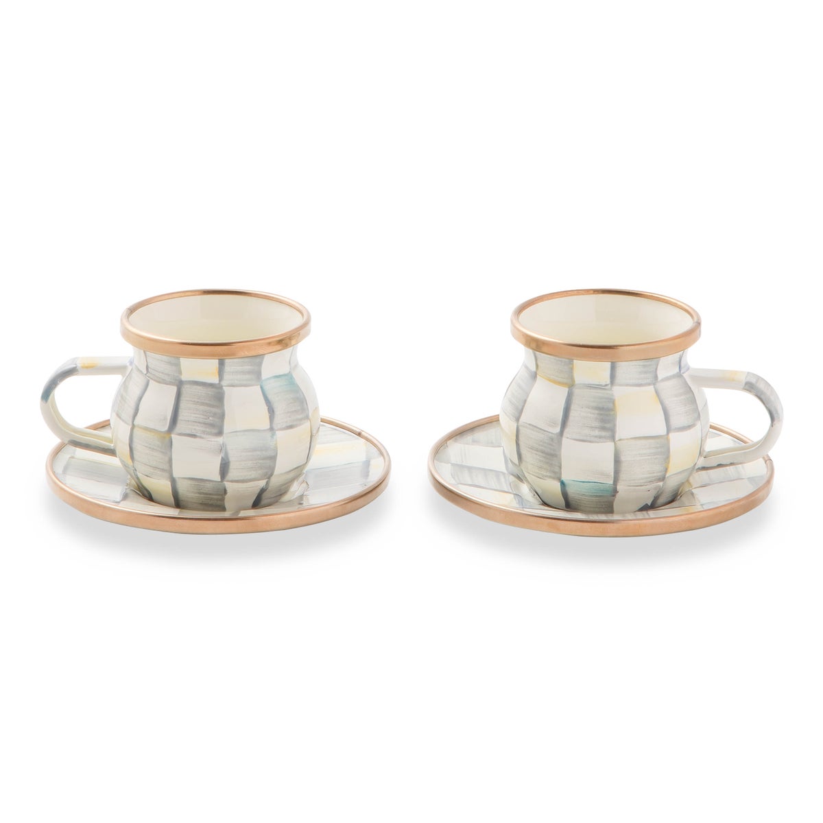 Sterling Check Espresso Cup & Saucer Set - Image 2