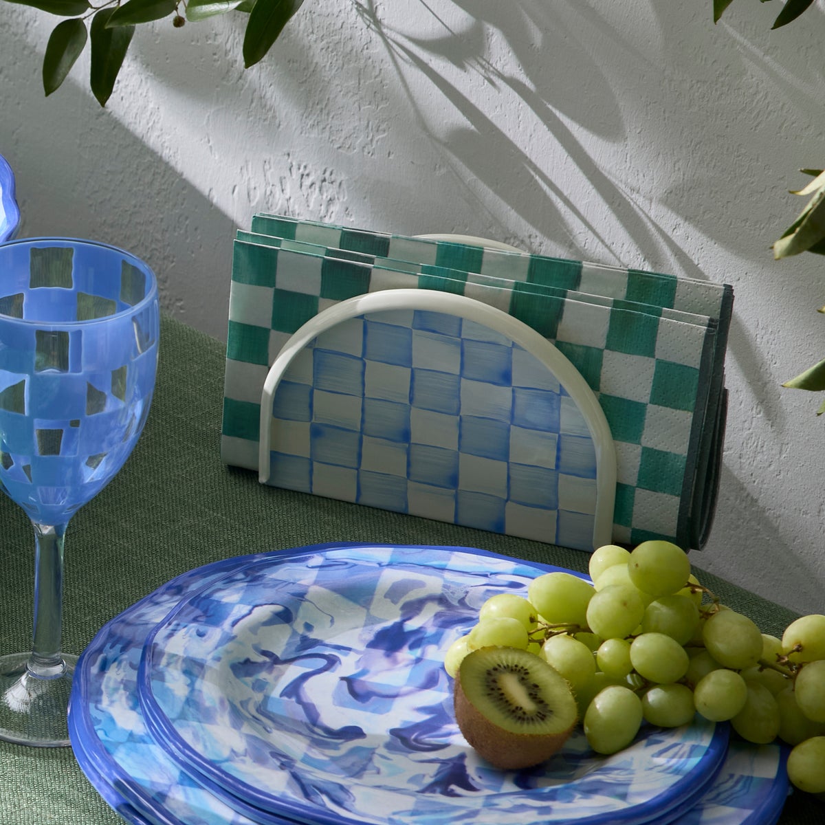 Sky Check Napkin Holder - Image 4