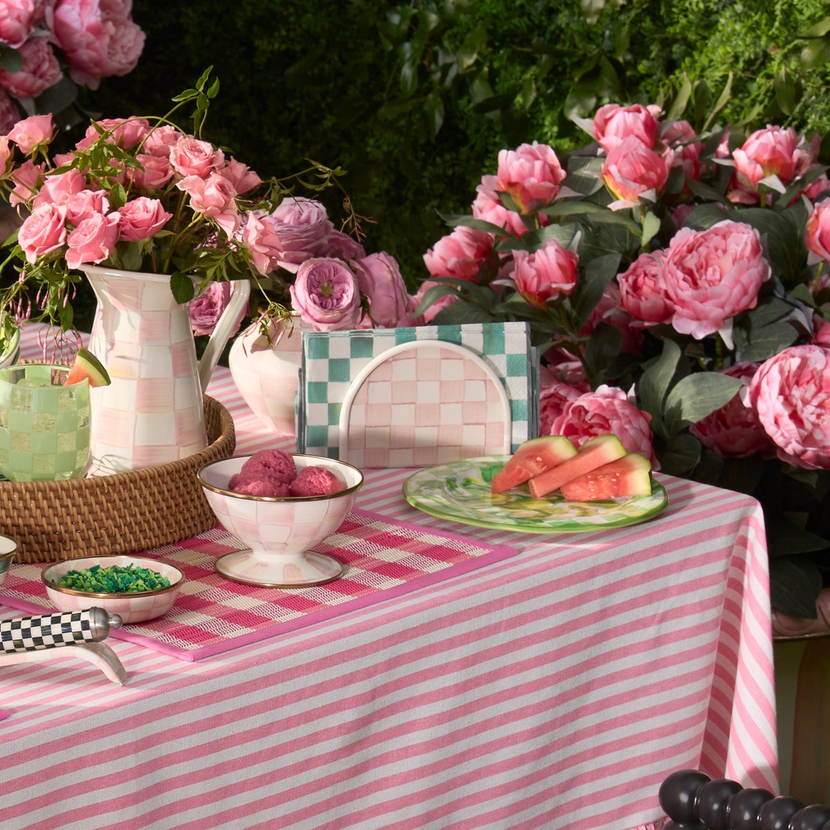 Rosy Check Napkin Holder - Image 2