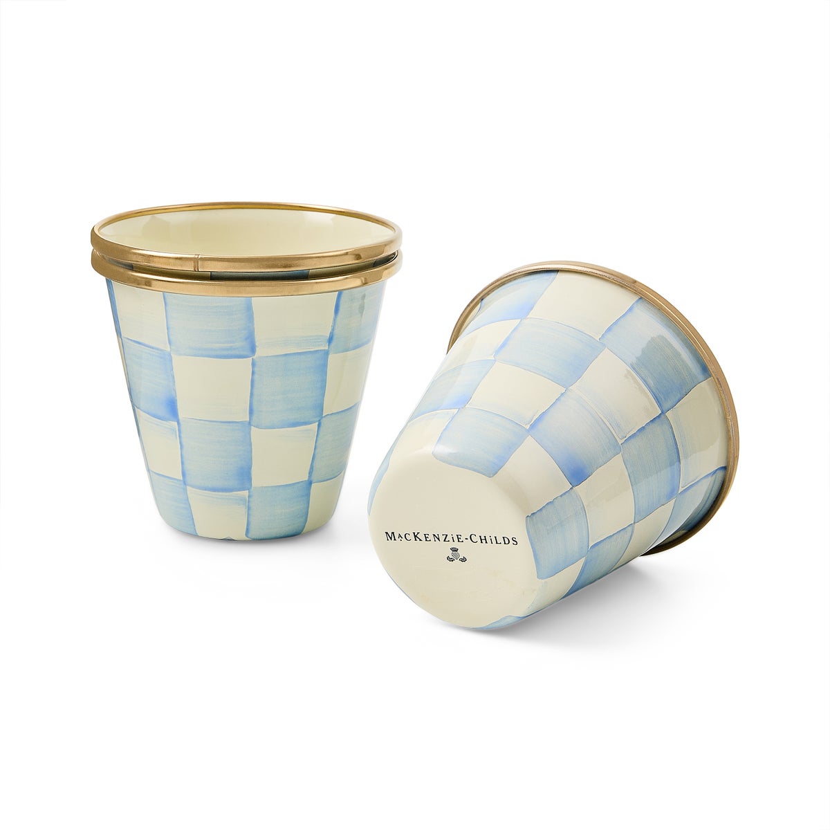 Sky Check Herb Pots, Set of 3 - Image 3