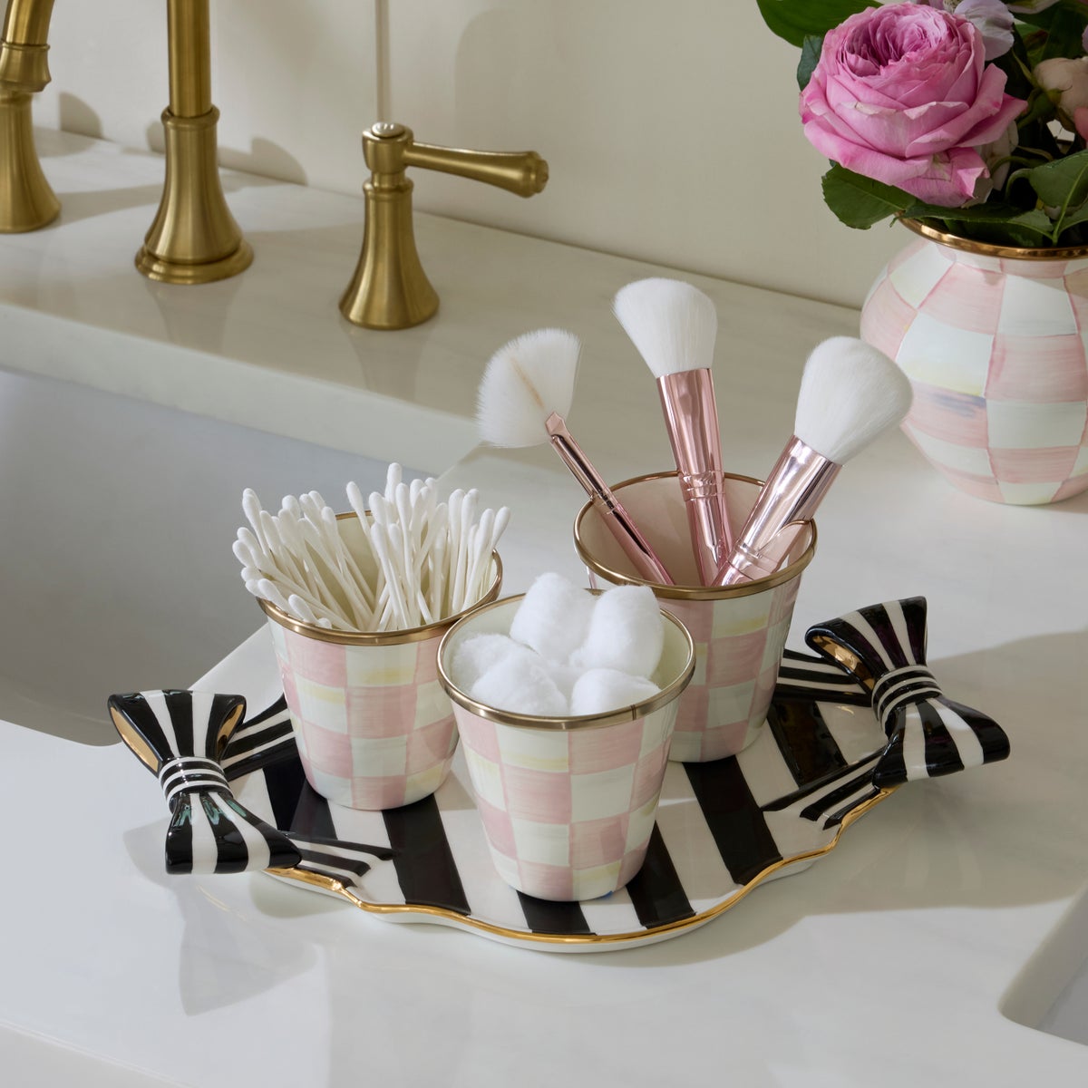 Rosy Check Herb Pots, Set of 3 - Image 5