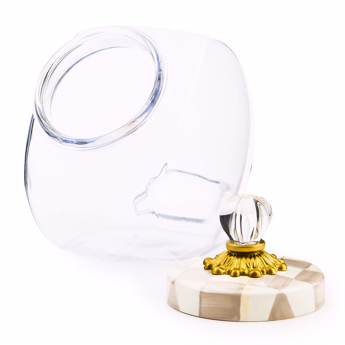 Sweets Jar with Mocha Check Lid - Image 4