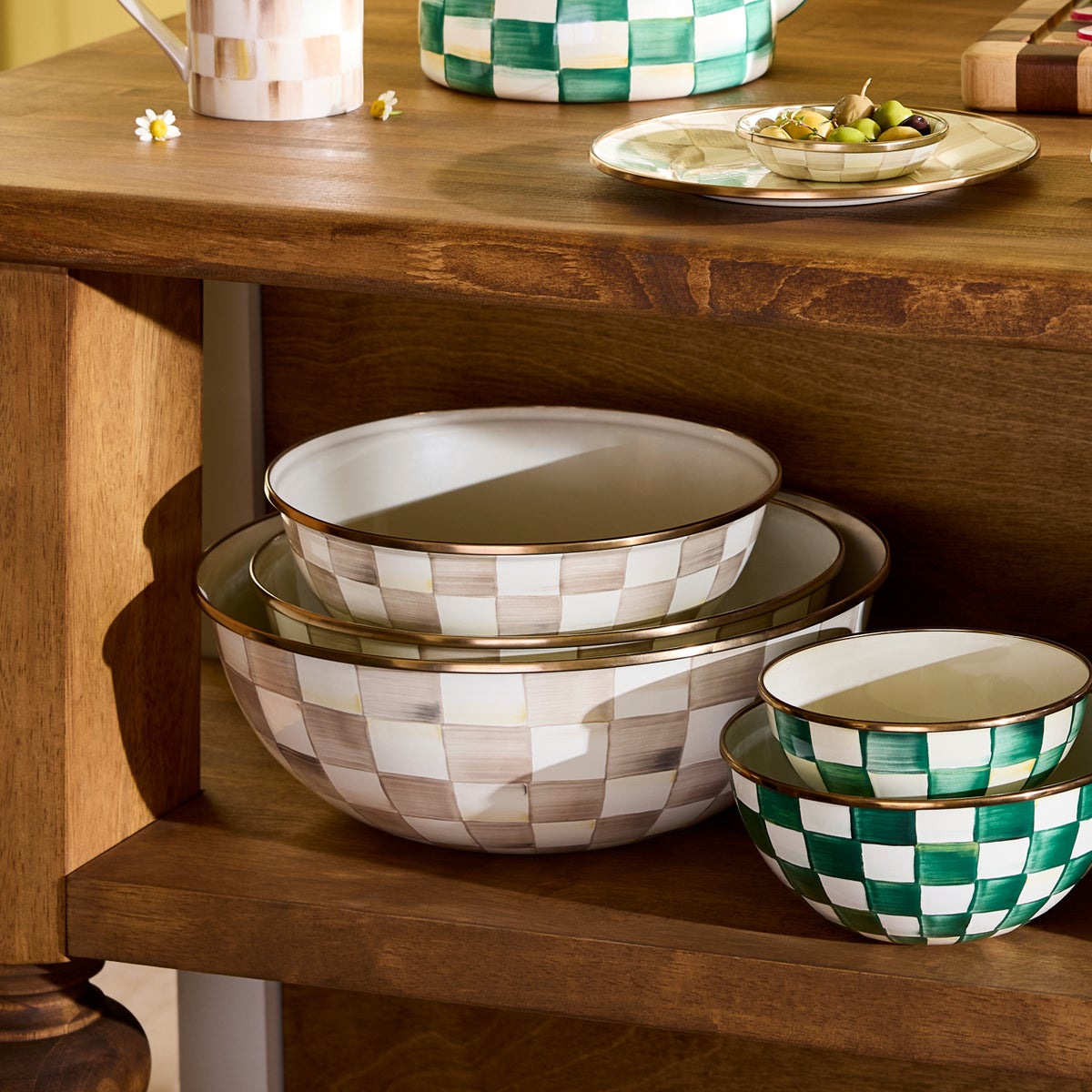 Mocha Check Medium Everyday Bowl - Image 8