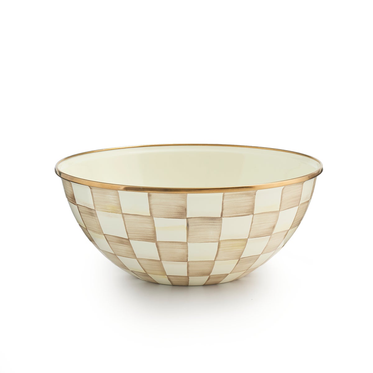 Mocha Check Large Everyday Bowl