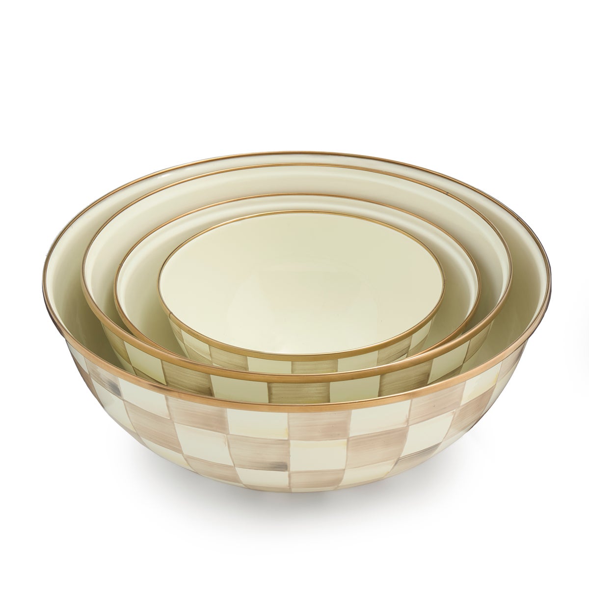 Mocha Check Large Everyday Bowl - Image 4
