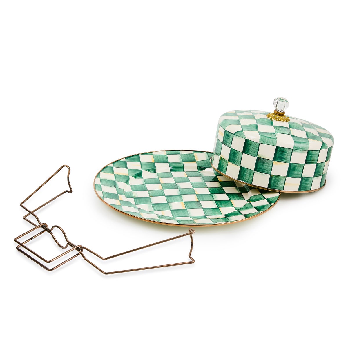 Emerald Check Cake Carrier - Image 2