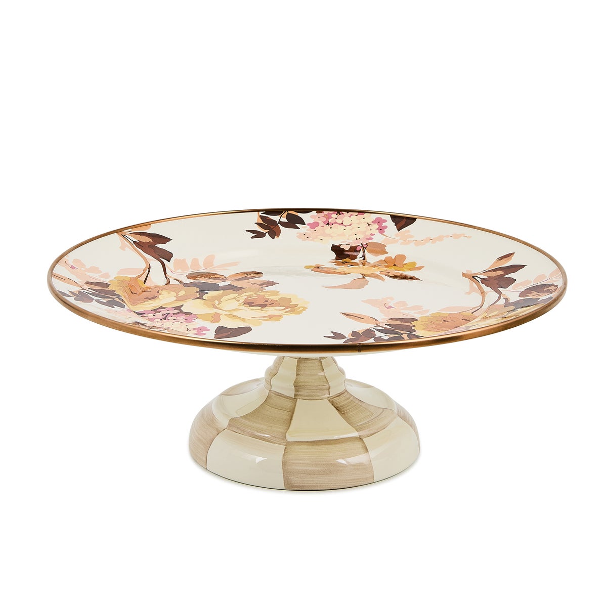 Wild Rose White Small Pedestal Platter