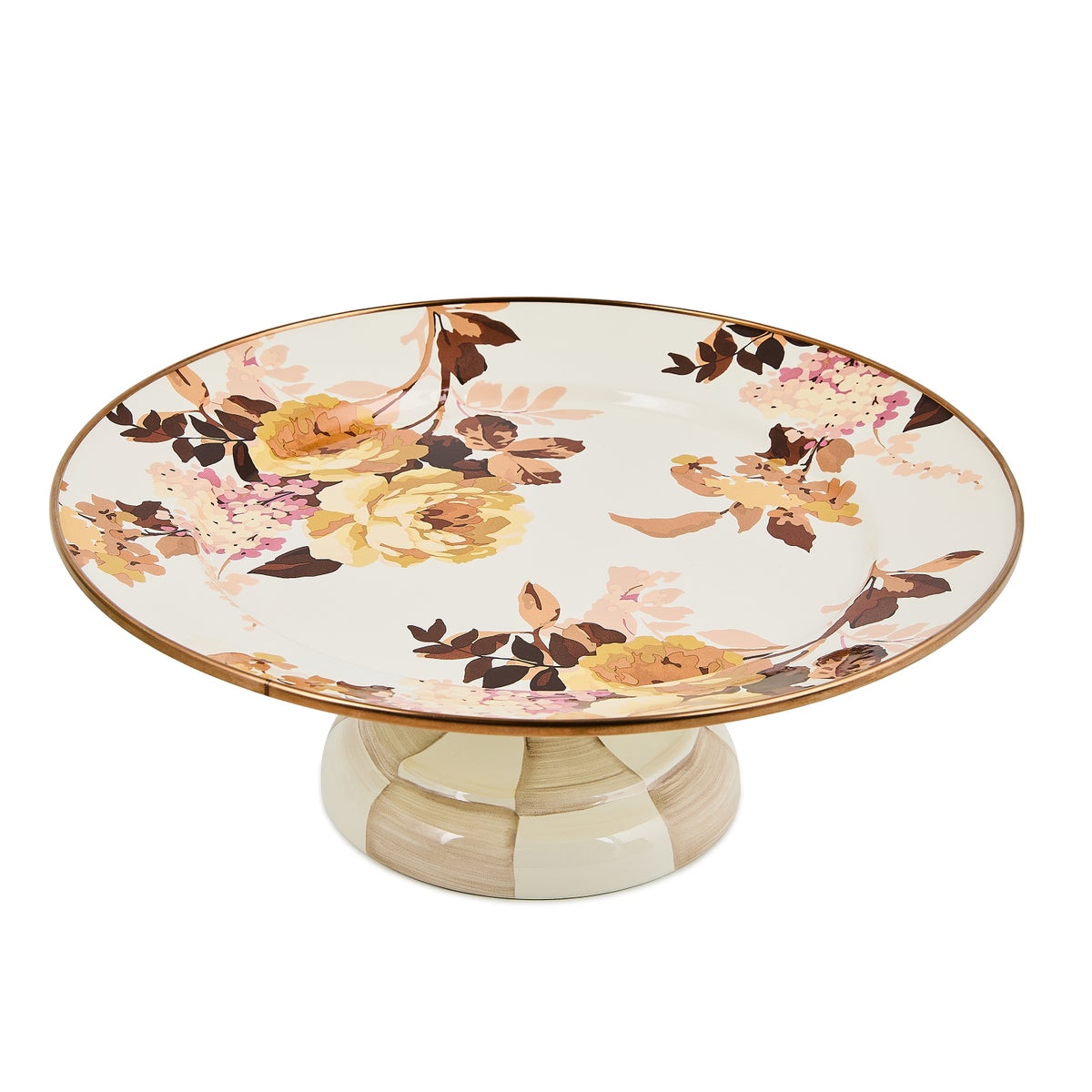 Wild Rose White Small Pedestal Platter - Image 4