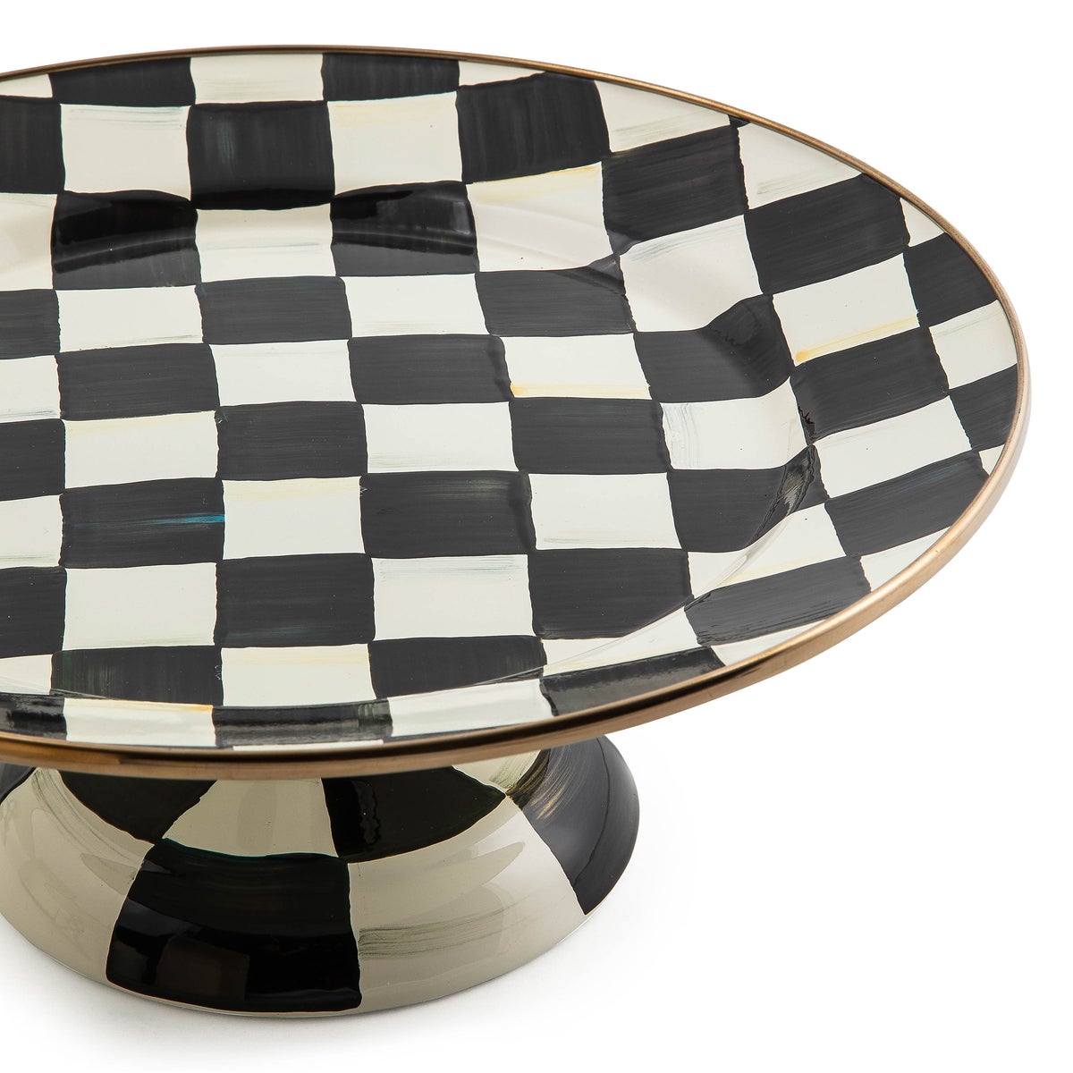 Courtly Check Small Pedestal Platter - Image 3