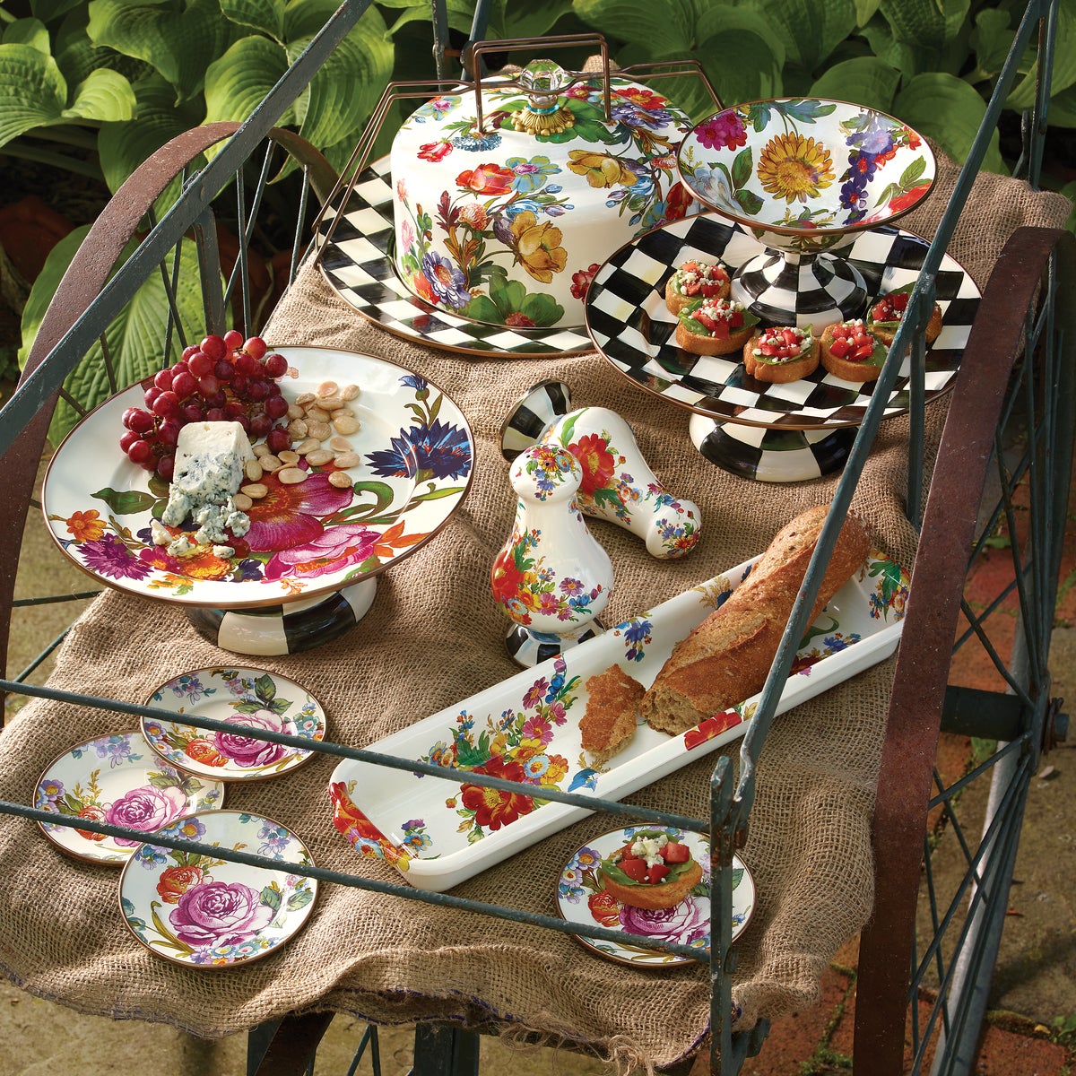 Courtly Check Small Pedestal Platter - Image 8