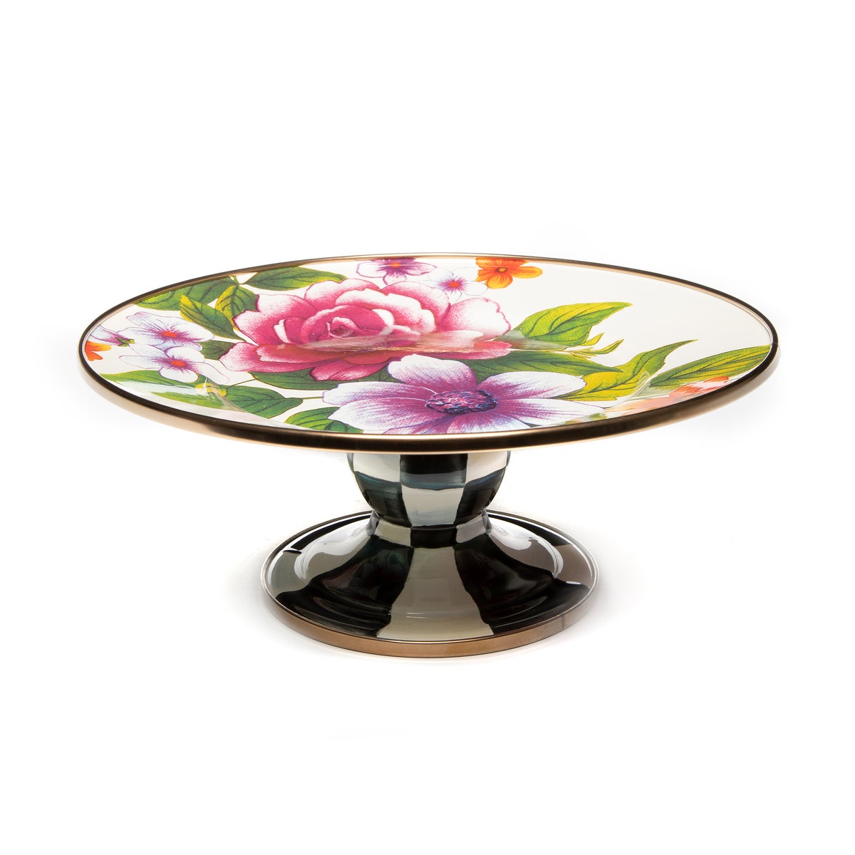 White Flower Market Mini Pedestal Platter