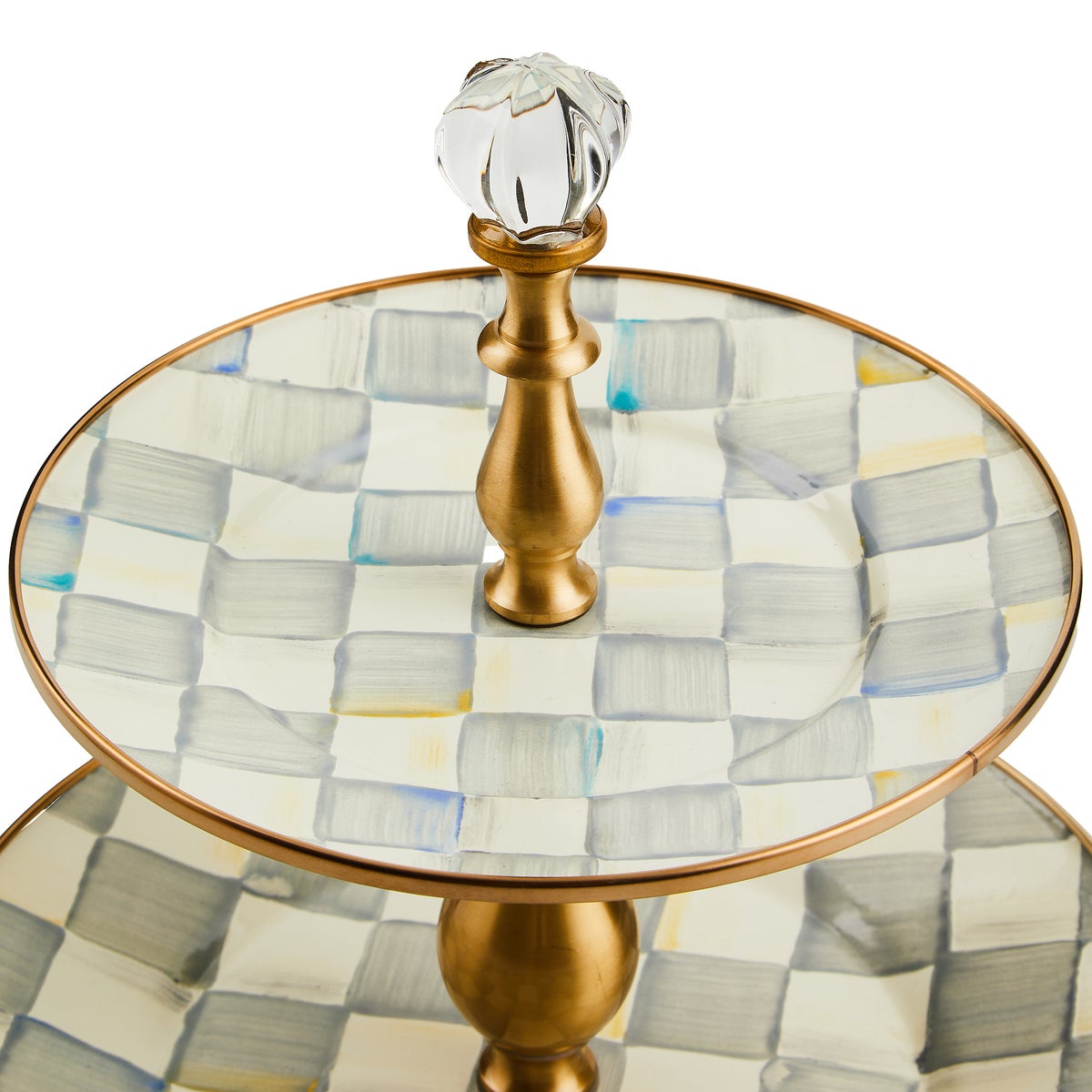 Sterling Check Two Tier Sweet Stand - Image 3