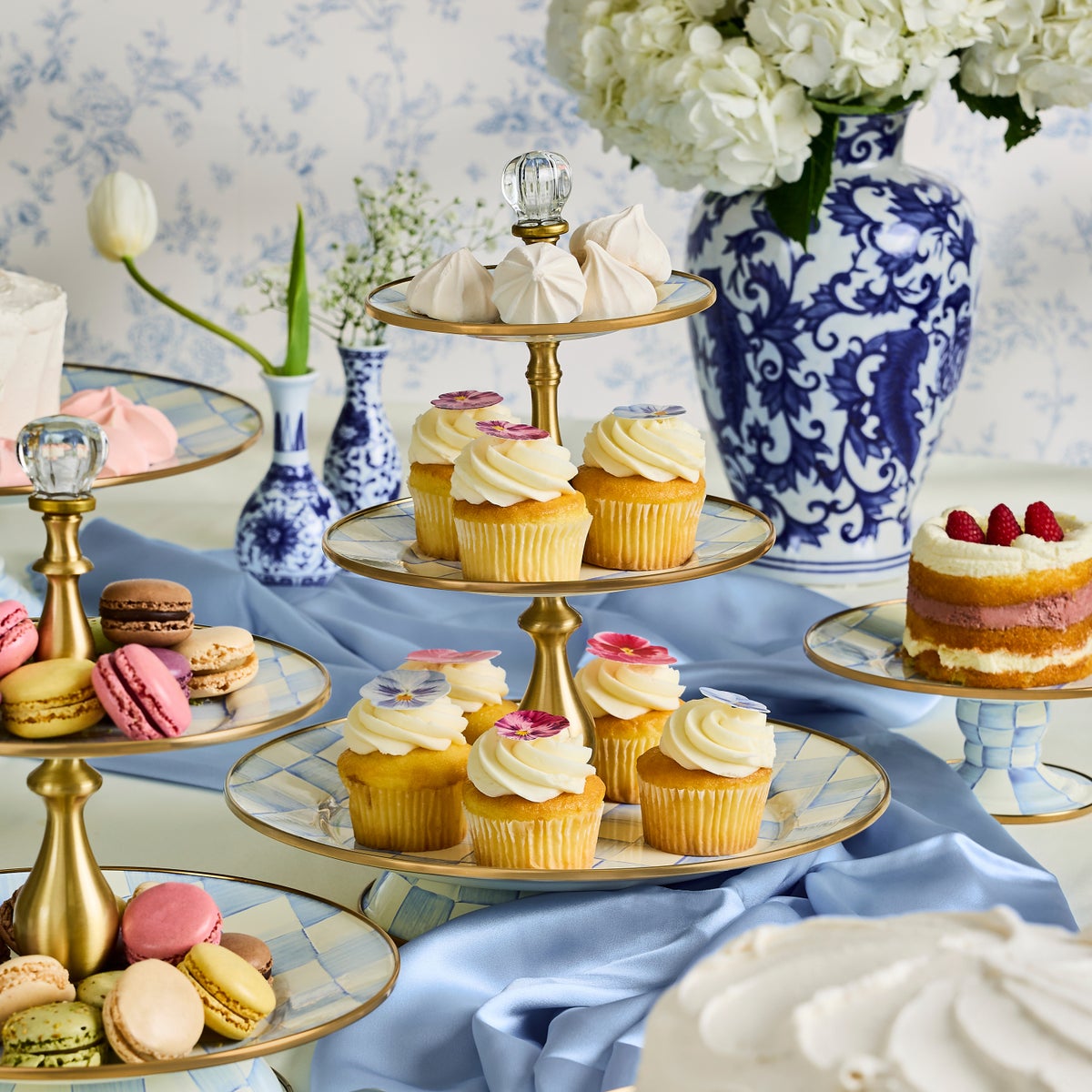 Sky Check Three Tier Sweet Stand - Image 4