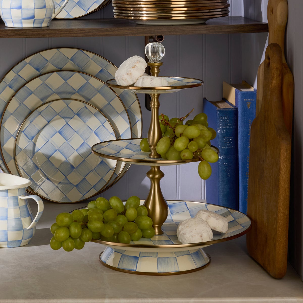 Sky Check Three Tier Sweet Stand - Image 6
