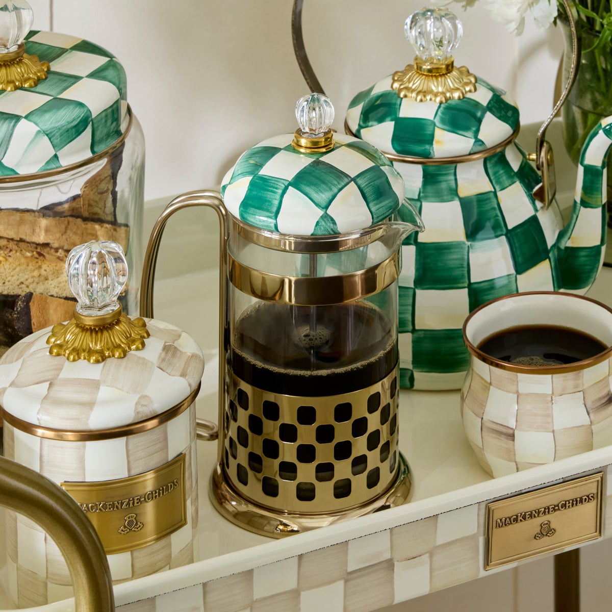 Emerald Check French Press - Image 6