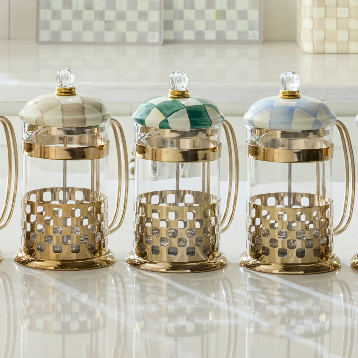 Emerald Check French Press - Image 7