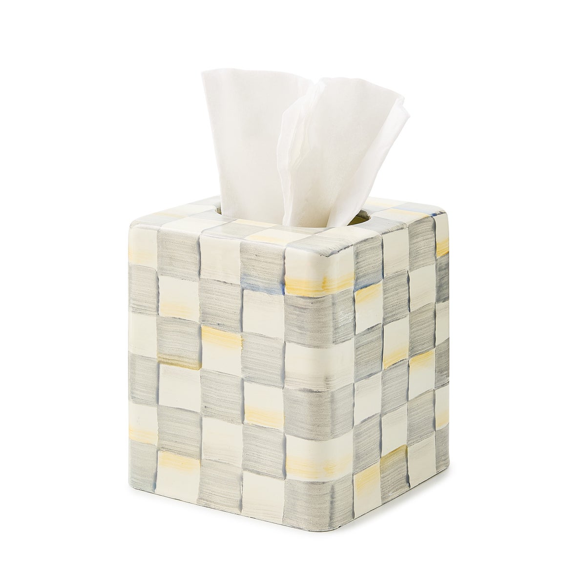 Sterling Check Boutique Tissue Box Cover - Image 3