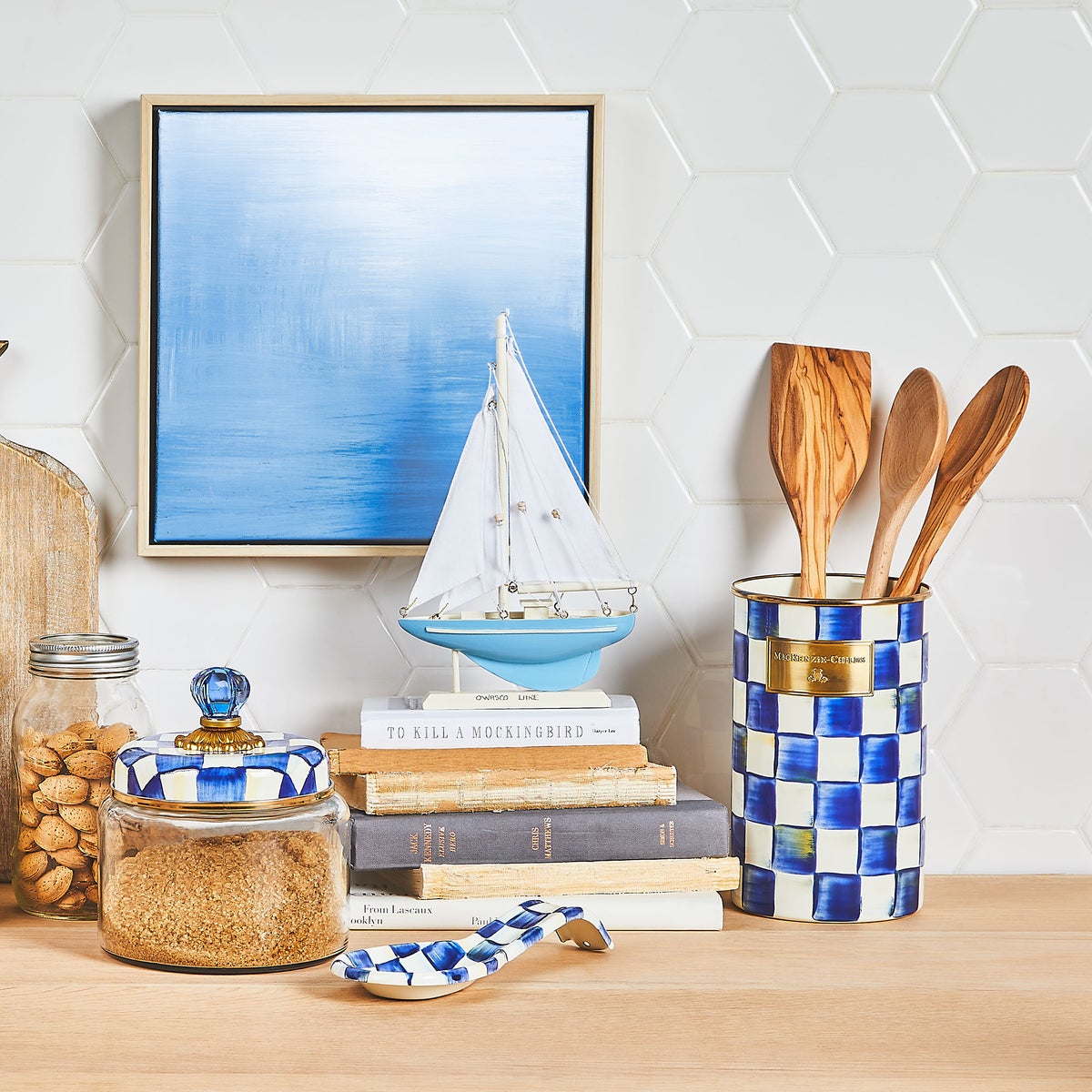 Royal Check Utensil Holder - Image 5