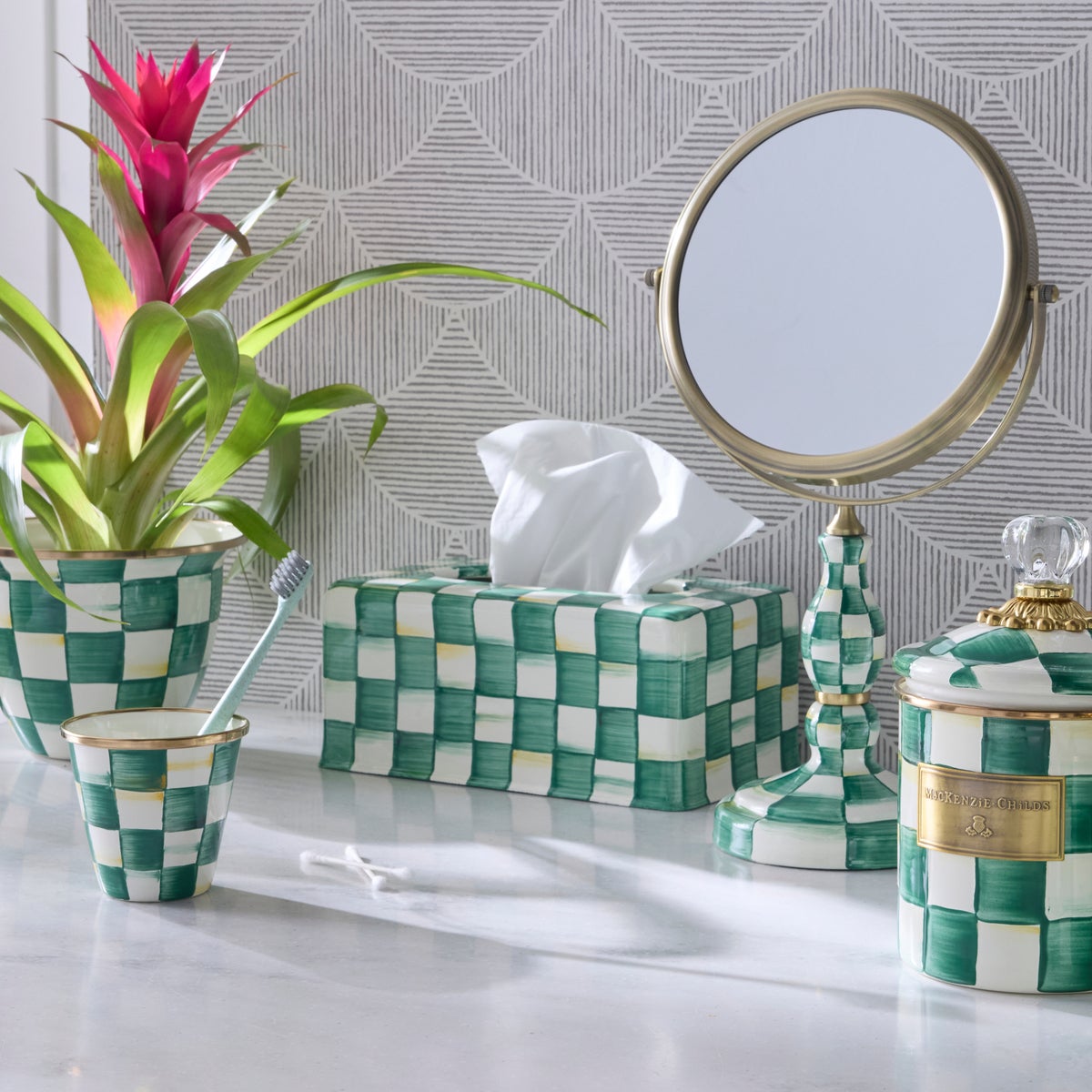 Emerald Check Standard Tissue Box Cover - Image 2