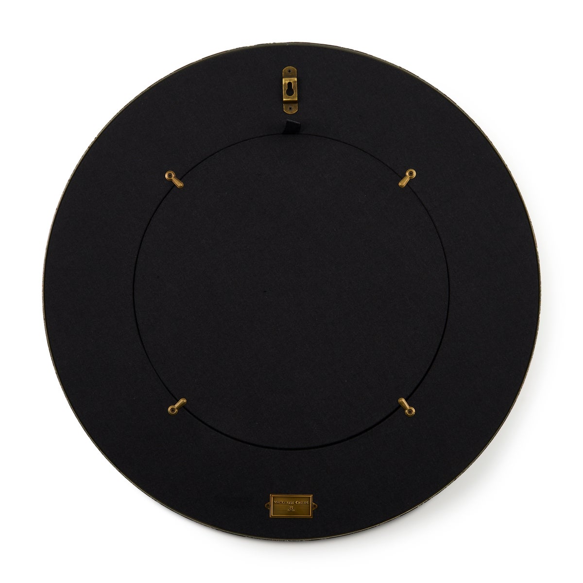 Rosy Check Round Enamel Wall Mirror - Image 2