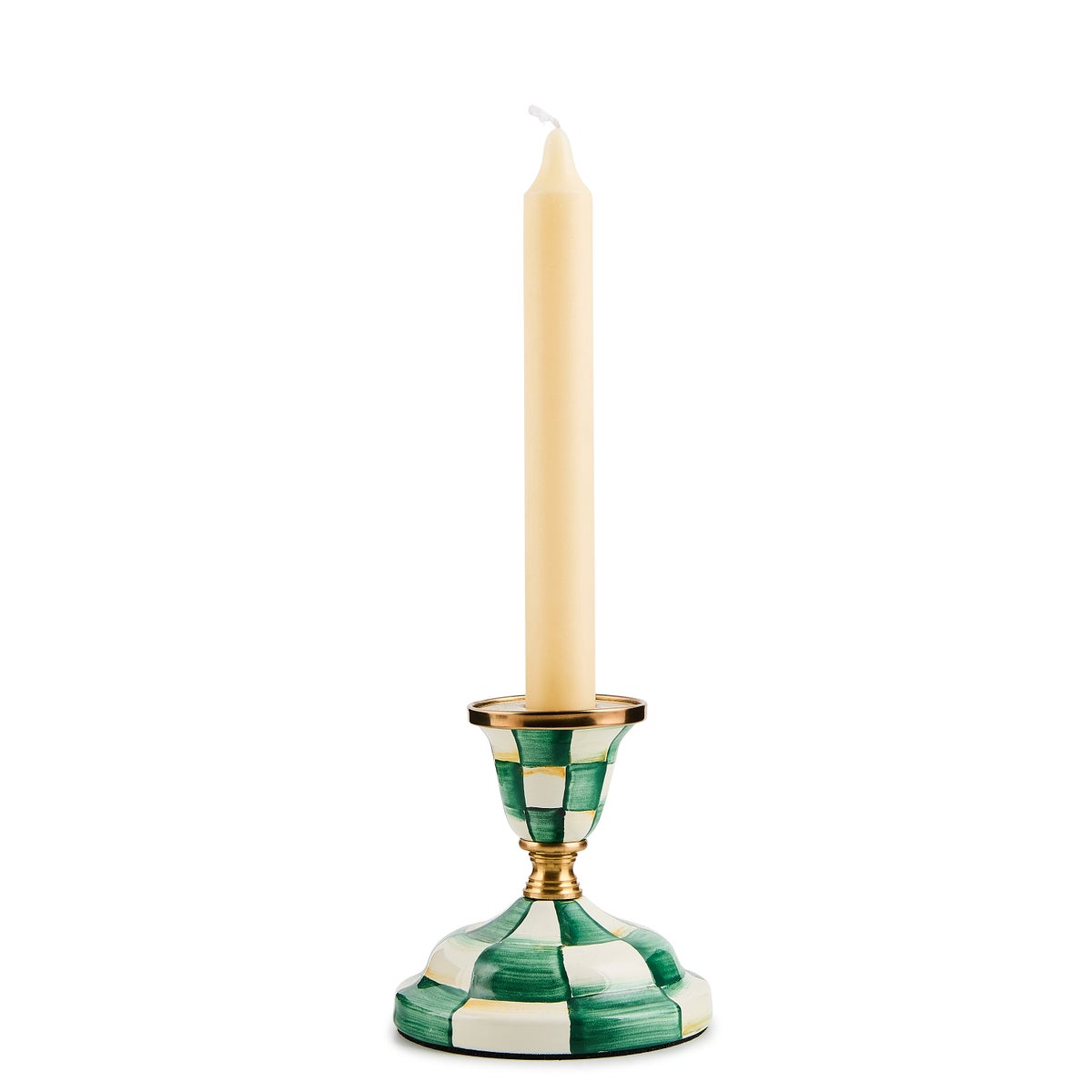 Emerald Check Short Candlestick - Image 3