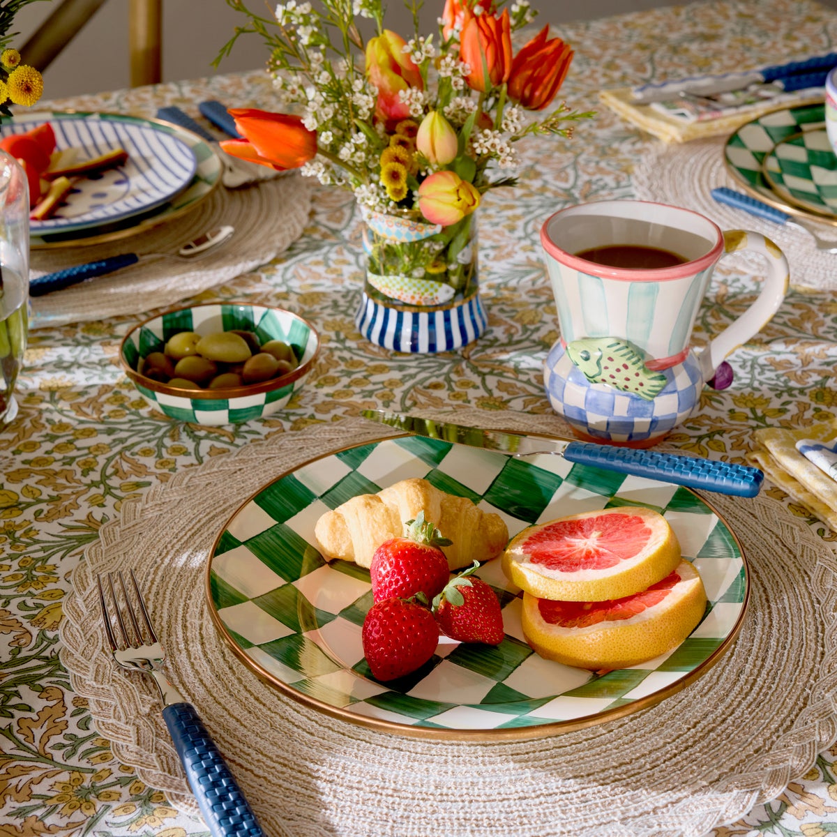 Emerald Check Relish Dish - Image 3